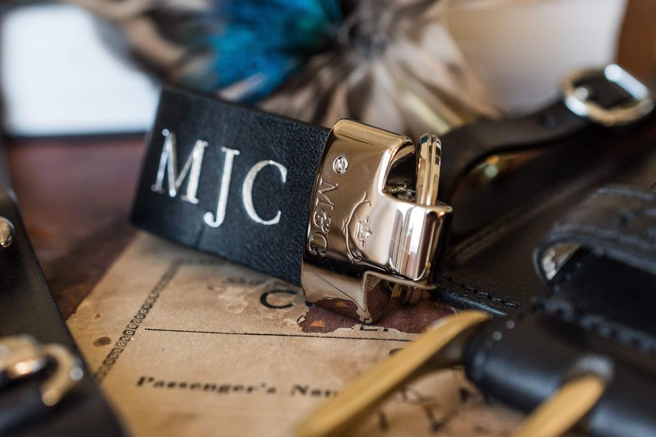 Gold British Pound Symbol on Black Leather - Embossing Plus