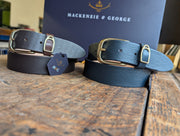 Mackenzie & George Leather Belt British-made-leather-goods Chatsworth Leather tan oak brown chocolate mahogany