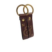 Mackenzie & George British-made-leather-goods Couples Keyrings tan oak brown chocolate mahogany